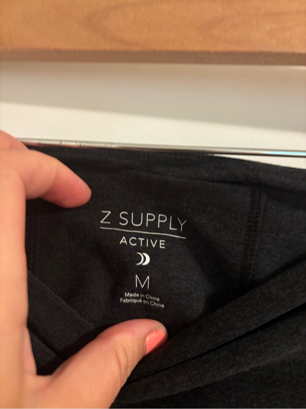 NWT Z SUPPLY Solstice 7/8 Legging Black Sands Charcoal Gray Size Medium - Picture 9 of 12